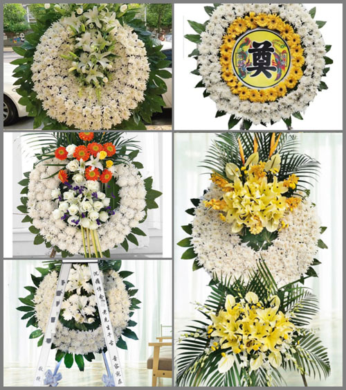 云南昆明禄劝县屏山街道花圈速递
